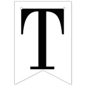 Het binden van de knoop: CUSTOM DATE Zwart & Wit T Vlaggetjes (Eerste vlag)