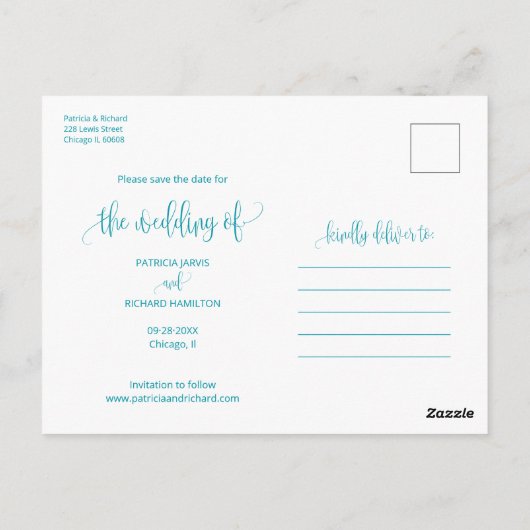 Het binden van de knoop die sparen Datum 3 Foto Briefkaart (Achterkant)