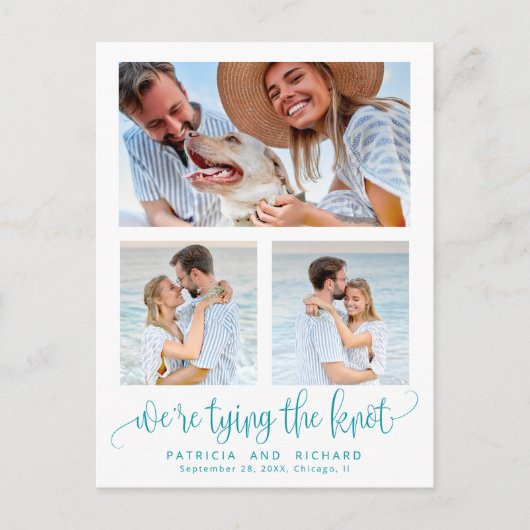 Het binden van de knoop die sparen Datum 3 Foto Briefkaart (Voorkant)