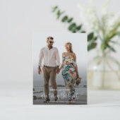 Het binden van de knoop die sparen de Datum Foto Briefkaart (Staand voorkant)