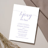 Het binden van de knoop eenvoudige huwelijksuitnod kaart