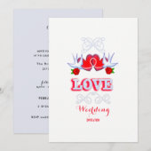 Het binden van de knoop elegante romantische bruil kaart (Voorkant / Achterkant)