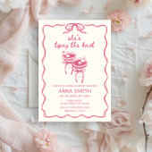 Het binden van de Knoop Hand-getrokken Coquette Vr Kaart