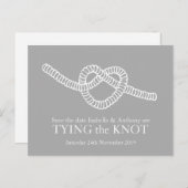 Het binden van de Knoop hart bruiloft opslaan van  Aankondigingskaart