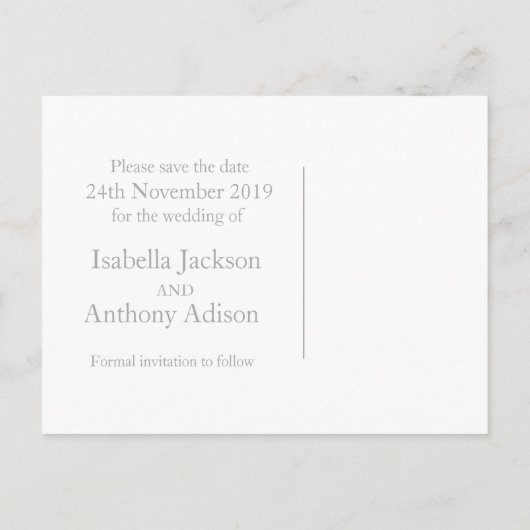 Het binden van de Knoop hart bruiloft opslaan van  Aankondigingskaart (Achterkant)