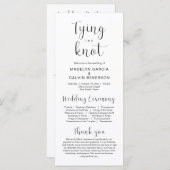 Het binden van de knoop, het Moderne Programma van Programmakaart (Voorkant / Achterkant)