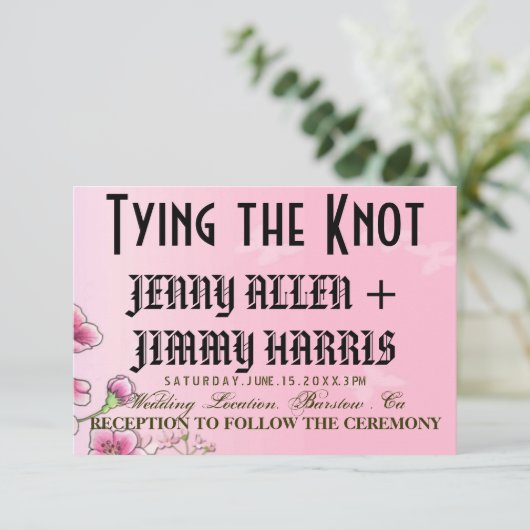 Het binden van de Knoop Kaart (Staand voorkant)