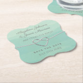 Het binden van de knoop Mint & Zilververbinding sp Kartonnen Onderzetters (Gekanteld)