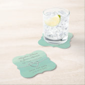 Het binden van de knoop Mint & Zilververbinding sp Kartonnen Onderzetters (Insitu)