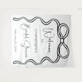 Het binden van de knoop Modern Script Vrijgezellen Wandkleed (Voorkant (horizontaal))