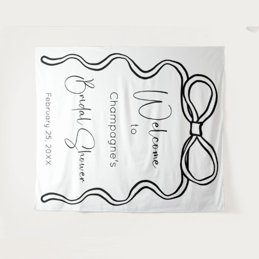 Het binden van de knoop Modern Script Vrijgezellen Wandkleed (Voorkant (horizontaal))