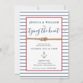 Het binden van de knoop nautische verlovingsfeest kaart (Voorkant)