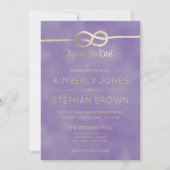 Het binden van de knoop Quote Mod Lavendel GoId Br Kaart (Voorkant)