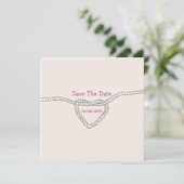 Het binden van de knoop sparen de Datum Save The Date (Staand voorkant)