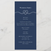 Het binden van de knoop touw hart nautische marine programmakaart (Achterkant)