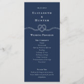 Het binden van de knoop touw hart nautische marine programmakaart (Voorkant)