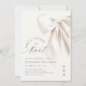 Het binden van de Knoop White Bow Bruids Douche Ui Kaart (Voorkant)