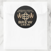 Het binden van de Knot Bachelor Party Grooms Brew  Ronde Sticker (Tas)