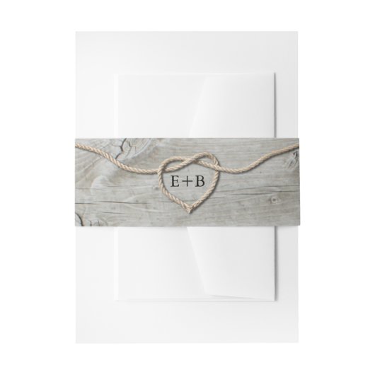 Het binden van de Knot Belly Band Uitnodigingen Wikkel (Voorkant Voorbeeld)