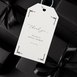 Het binden van de Knot Black Bow Vrijgezellenfeest Cadeaulabel