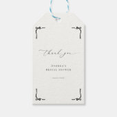 Het binden van de Knot Black Bow Vrijgezellenfeest Cadeaulabel (Voorkant)