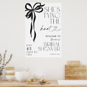 Het binden van de Knot Black Bow Vrijgezellenfeest Poster (Keuken)