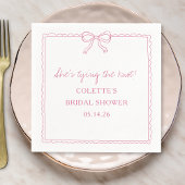 Het binden van de Knot Bow Hand getrokken Chic Vri Servet