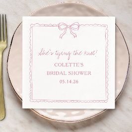 Het binden van de Knot Bow Hand getrokken Chic Vri Servet