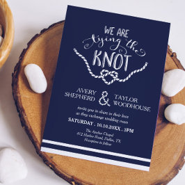 Het binden van de Knot Calligraphy Wedding Kaart