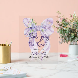 Het binden van de Knot Floral Vrijgezellenfeest We Acryl Bord