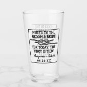 Het binden van de Knot Rope Douane Couples Names Glas (Voorkant)