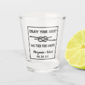 Het binden van de Knot Rope Douane Couples Names Shot Glas (Voorkant)