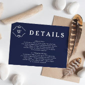 Het binden van de Knot Wedding Details Informatiekaartje