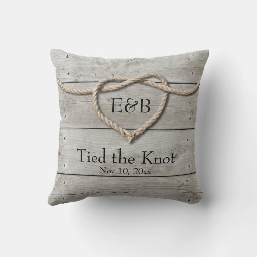 Het binden van de Knot Wedding Pillow Kussen (Achterkant)