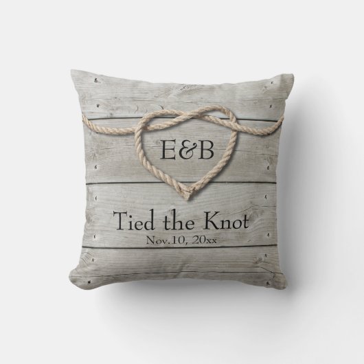Het binden van de Knot Wedding Pillow Kussen (Voorkant)