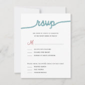 Het binden van de Knot Wedding RSVP kaarten (Voorkant)