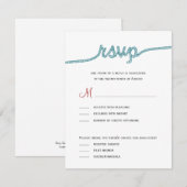 Het binden van de Knot Wedding RSVP kaarten Kaartje (Voorkant / Achterkant)