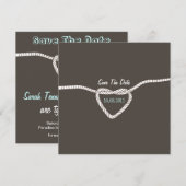 Het binden van de Knot Wedding sparen de Datum Save The Date (Voorkant / Achterkant)