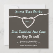 Het binden van de Knot Wedding sparen de Datum Save The Date (Achterkant)