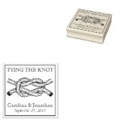 Het binden van de kunststempel Knot Wedding Announ Rubberstempel (Gestempeld)