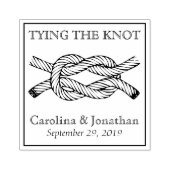 Het binden van de kunststempel Knot Wedding Announ Rubberstempel (Afrduk)