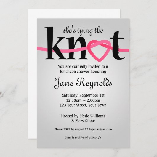 Het binden van de Uitnodiging van de Wedde van de  (Voorkant / Achterkant)