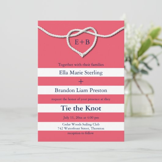 Het binden van de Uitnodiging van het Koraalhuweli (Staand voorkant)