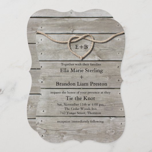 Het binden van de Uitnodiging van het Wedden van d (Voorkant / Achterkant)