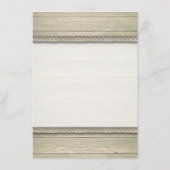 Het binden van het Knot Rustic Beach Wedding Menu (Achterkant)