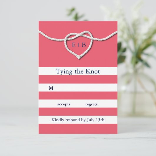 Het binden van Knot Coral RSVP (Staand voorkant)