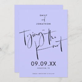 Het binden van Knot Elegant het Blauw van het Manu Save The Date