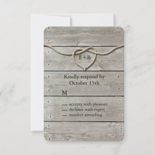 Het binden van Knot RSVP Kaartje (Voorkant)