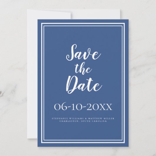 Het binden van Moderne Minimalistisch Eenvoudig Ma Save The Date (Voorkant)