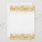 Het binden van witte goudglittermanuscript luxe kaart (Achterkant)